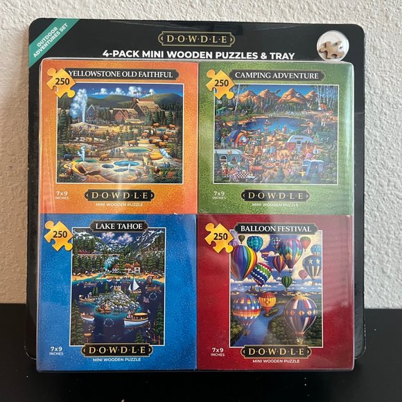 Dowdle Toys New Dowdle 4pack Mini Wooden Puzzles Outdoor Adventures Set Poshmark